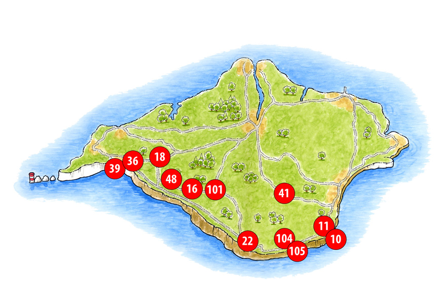 Isle of Wight Church Trail Locations Map