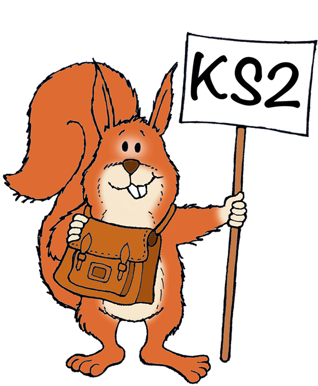 Picture of a young ED the Squirrel depicting a Key Stage 2 visitor to Dorset on a school trip